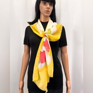 Vibrant Yellow Koi Fish Scarf
